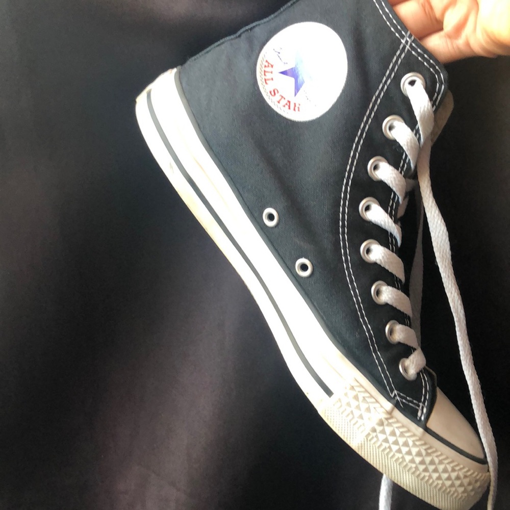 Black high top converse